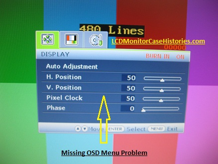 lcd monitor osd menu